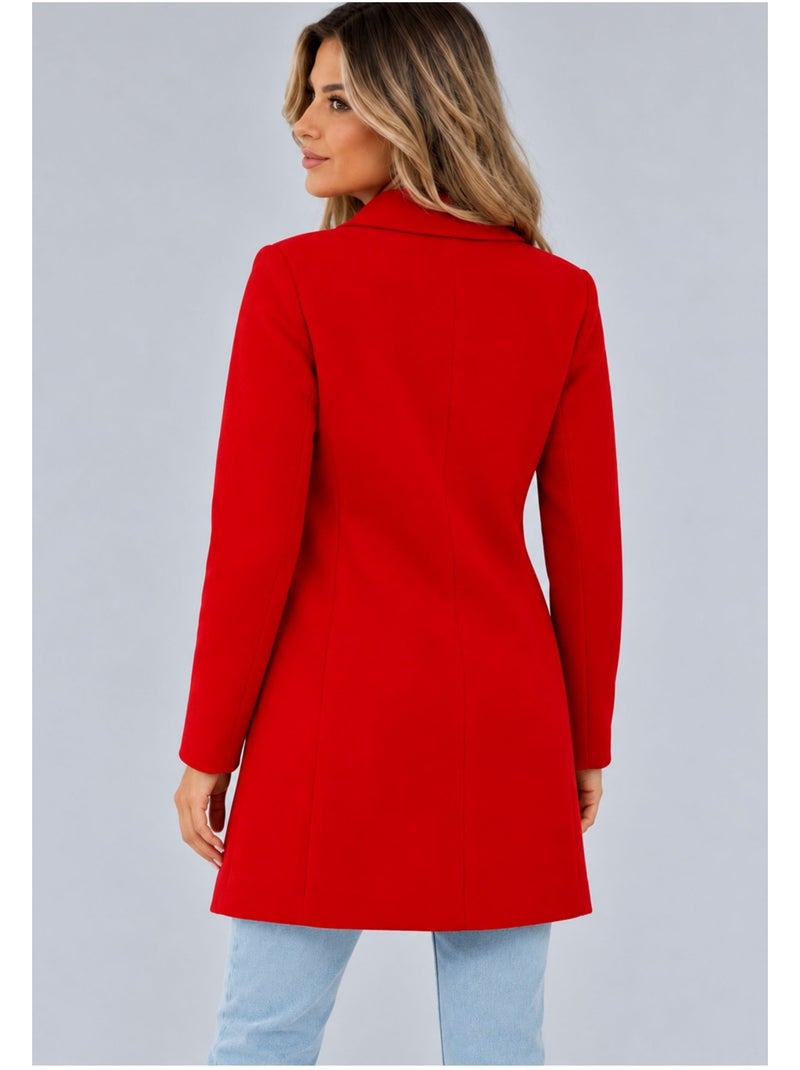Cappotto dritto abbottonato kebello Rosso - Kiabi