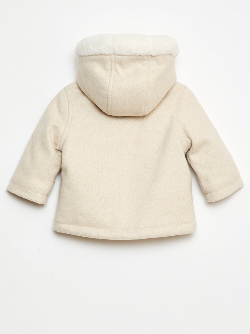 Cappotto effetto lana Beige - Kiabi