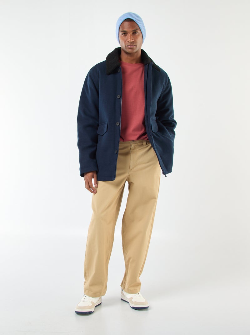 Cappotto effetto lana Blu - Kiabi