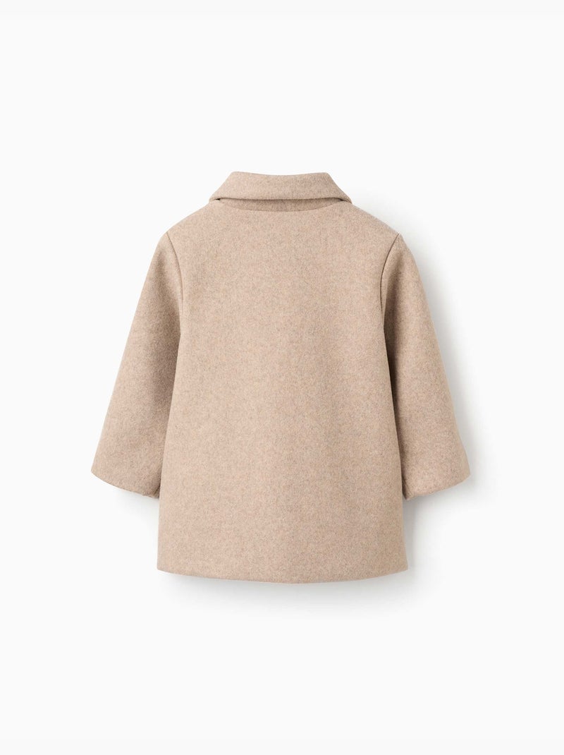 Cappotto effetto lana con fodera b&s Beige chiaro - Kiabi