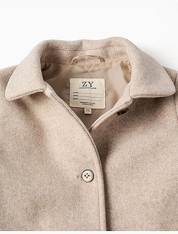 Cappotto effetto lana con fodera b&s
