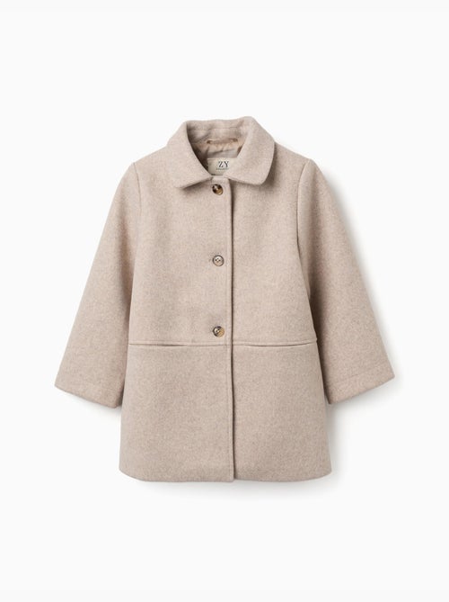 Cappotto effetto lana con fodera b&s - Kiabi