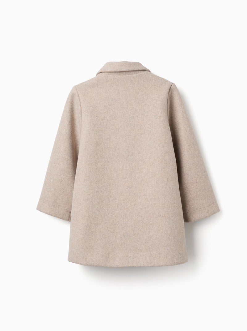 Cappotto effetto lana con fodera b&s Beige chiaro - Kiabi