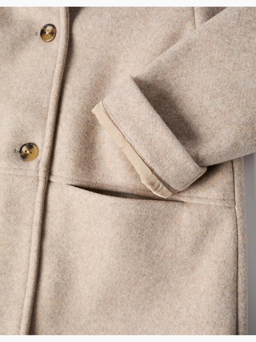 Cappotto effetto lana con fodera b&s - Kiabi