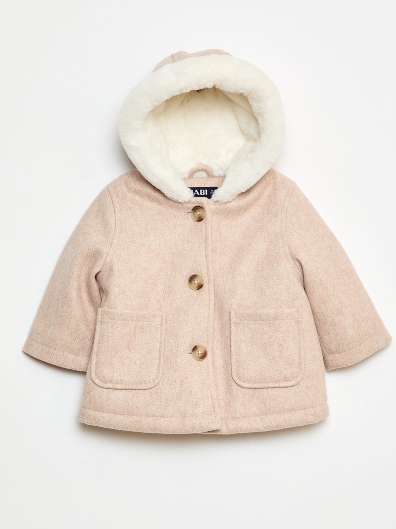 Cappotto effetto lana Rosa Neonata Kiabi