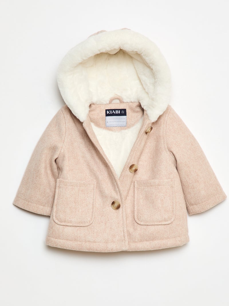 Cappotto effetto lana Rosa - Kiabi