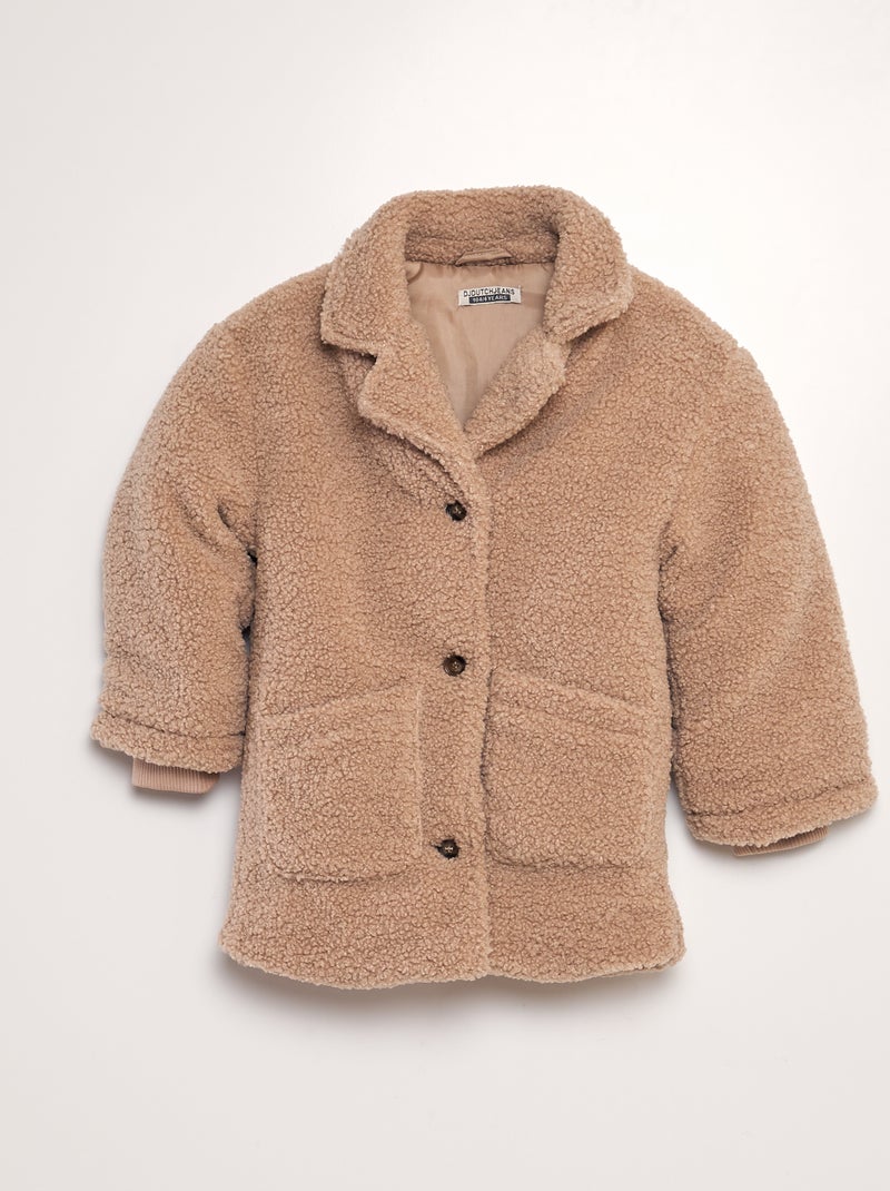 Cappotto effetto montone BEIGE - Kiabi