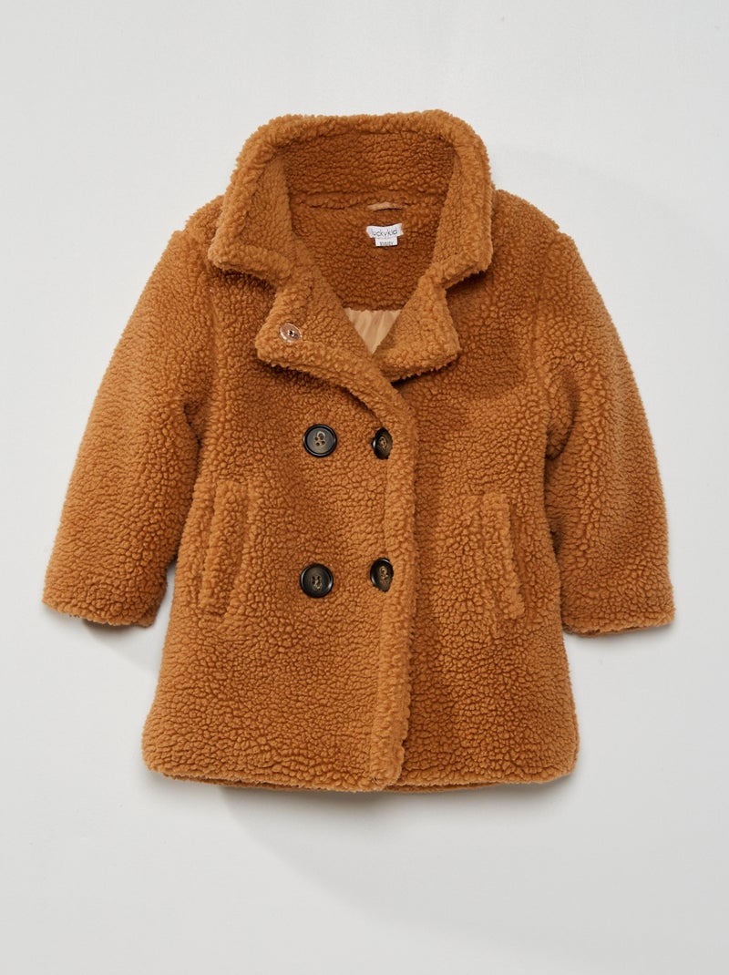Cappotto effetto montone cammello - Kiabi