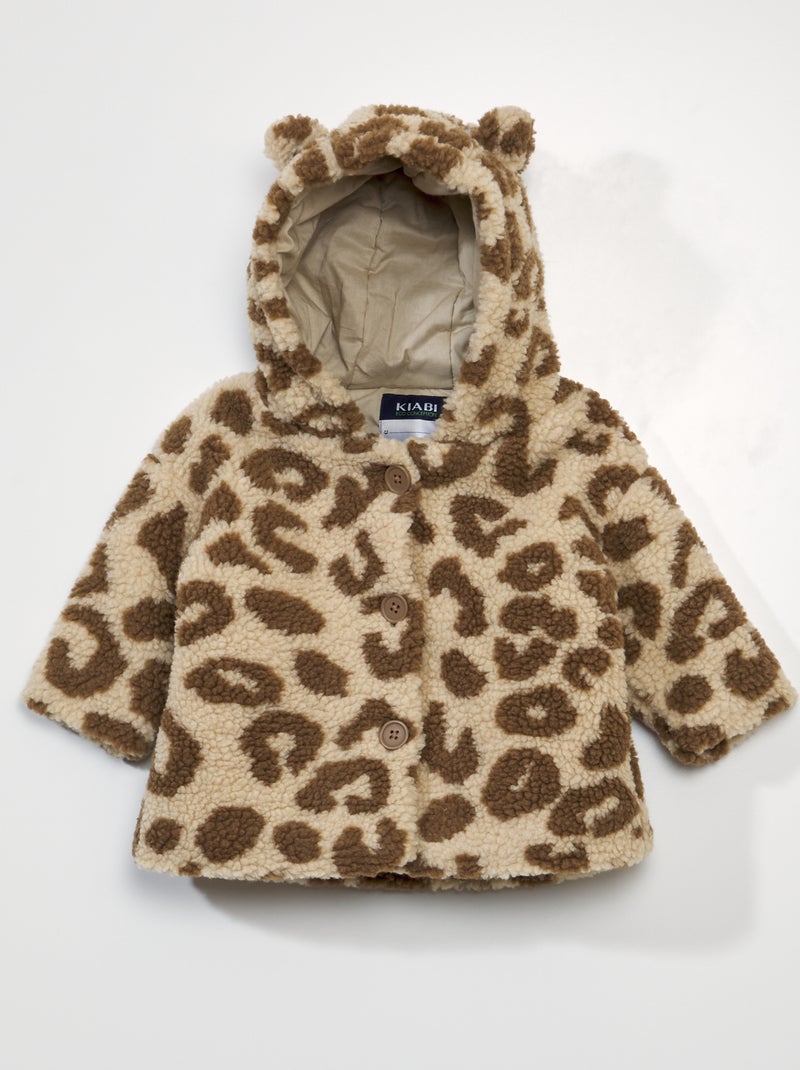 Cappotto effetto montone MARRONE - Kiabi