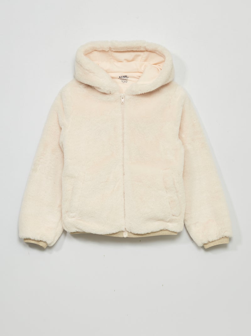 Cappotto effetto pelliccia Beige - Kiabi