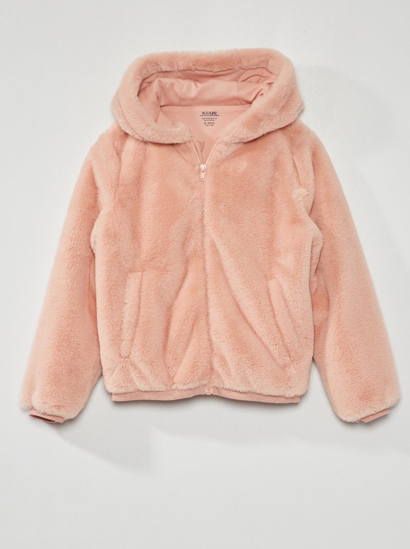 Cappotto effetto pelliccia Rosa - Kiabi