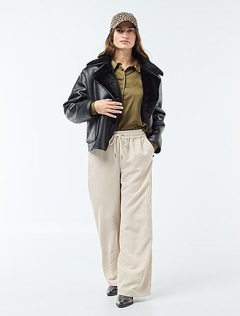 Cappotto foderato stile aviatore