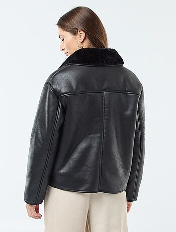 Cappotto foderato stile aviatore