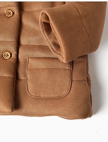Cappotto imbottito con cappuccio e fodera morbida