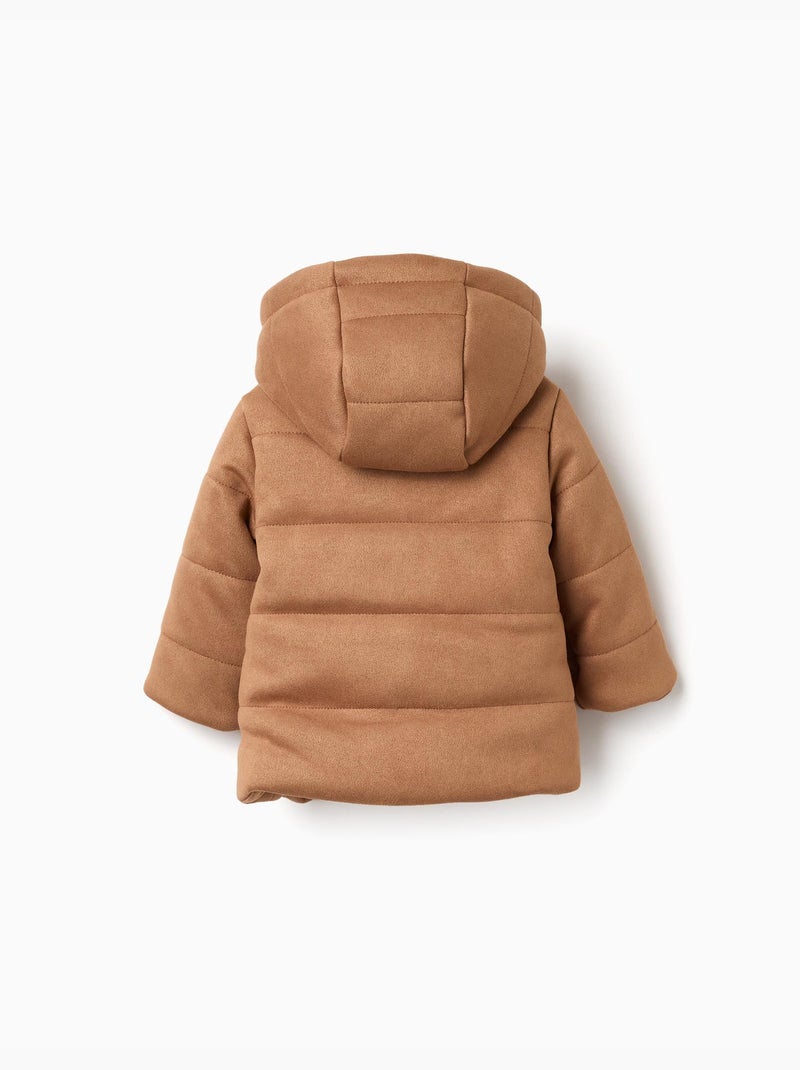 Cappotto imbottito con cappuccio e fodera morbida Beige - Kiabi