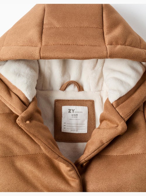 Cappotto imbottito con cappuccio e fodera morbida - Kiabi