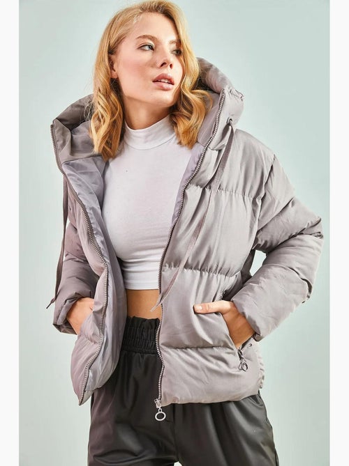 Cappotto imbottito con cappuccio lucci - Kiabi