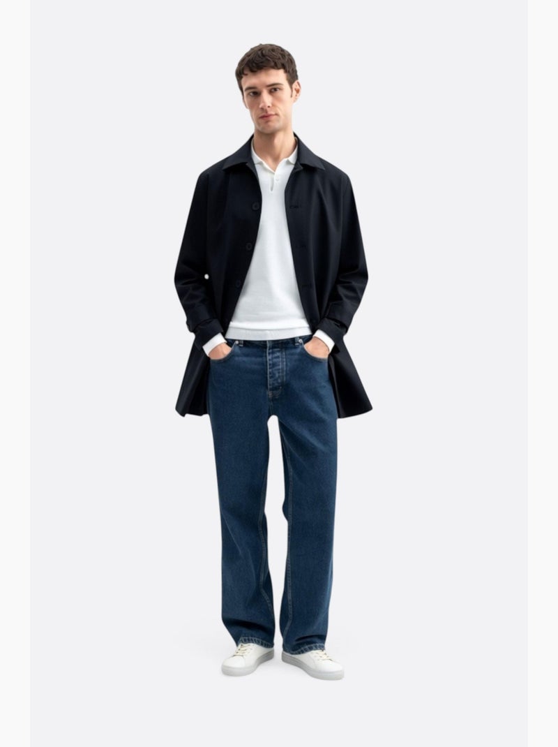 Cappotto imbottito lungo con colletto da camicia giesto Nero - Kiabi