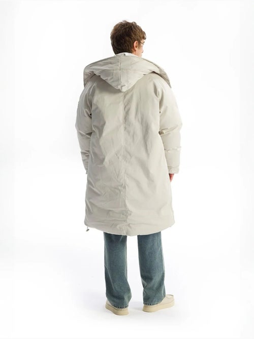 Cappotto imbottito spesso con cappuccio, zip e tasche giesto - Kiabi Cappotto imbottito spesso con cappuccio, zip e tasche giesto - Kiabi