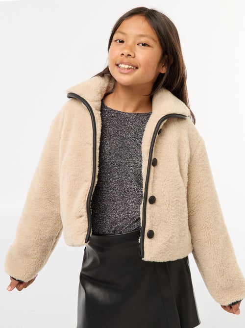 Cappotto in ecopelliccia con apertura a pressione - Kiabi