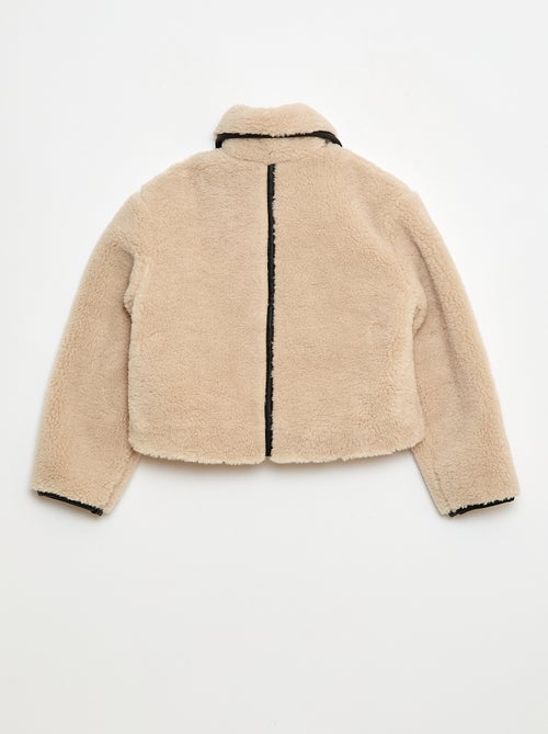 Cappotto in ecopelliccia con apertura a pressione - Kiabi