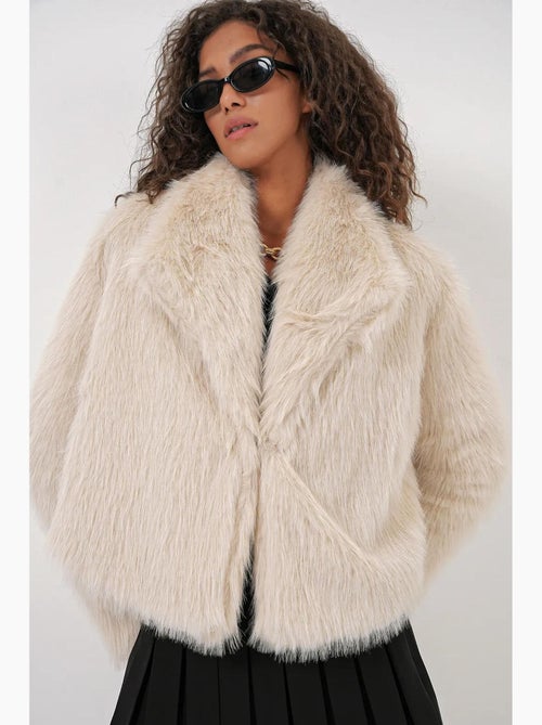 Cappotto in ecopelliccia regular fit bdart - Kiabi Cappotto in ecopelliccia regular fit bdart - Kiabi