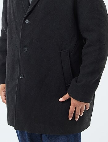 Cappotto in lana con collo a rever
