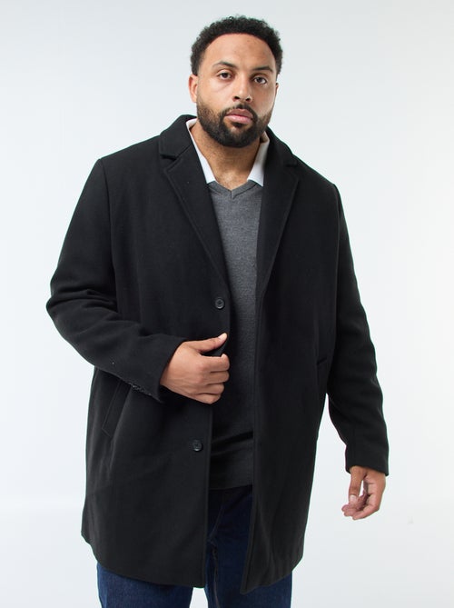 Cappotto in lana con collo a rever - Kiabi