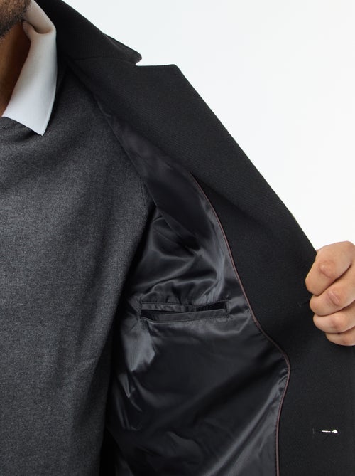 Cappotto in lana con collo a rever - Kiabi