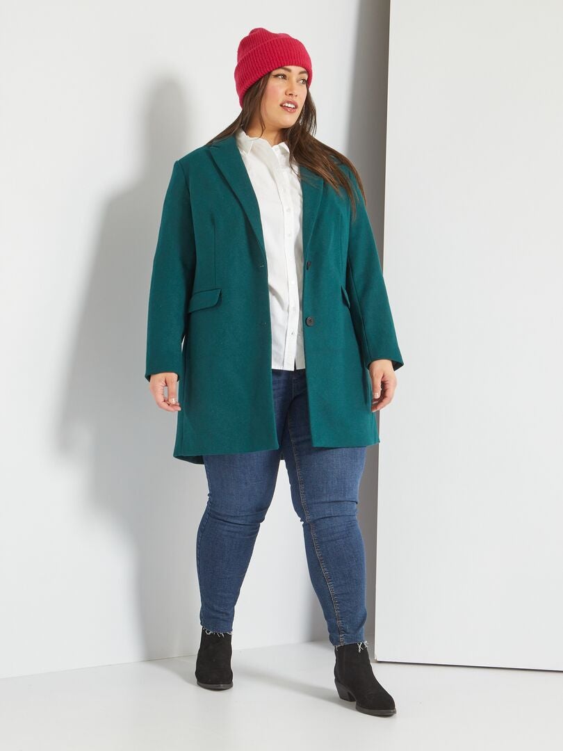 Cappotto in lana grigio verde - Kiabi