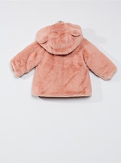 Cappotto in pelliccia sintetica con cappuccio 'orecchie' - Kiabi
