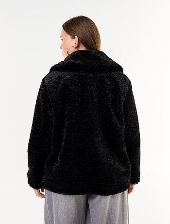 Cappotto in pelliccia sintetica effetto astrakan