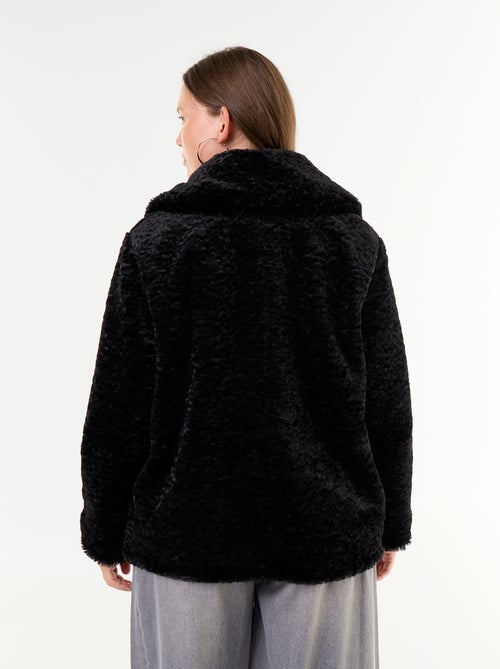 Cappotto in pelliccia sintetica effetto astrakan - Kiabi Cappotto in pelliccia sintetica effetto astrakan - Kiabi