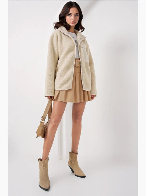 Cappotto in peluche oversize con dettagli tasche bdart - Kiabi Cappotto in peluche oversize con dettagli tasche bdart - Kiabi