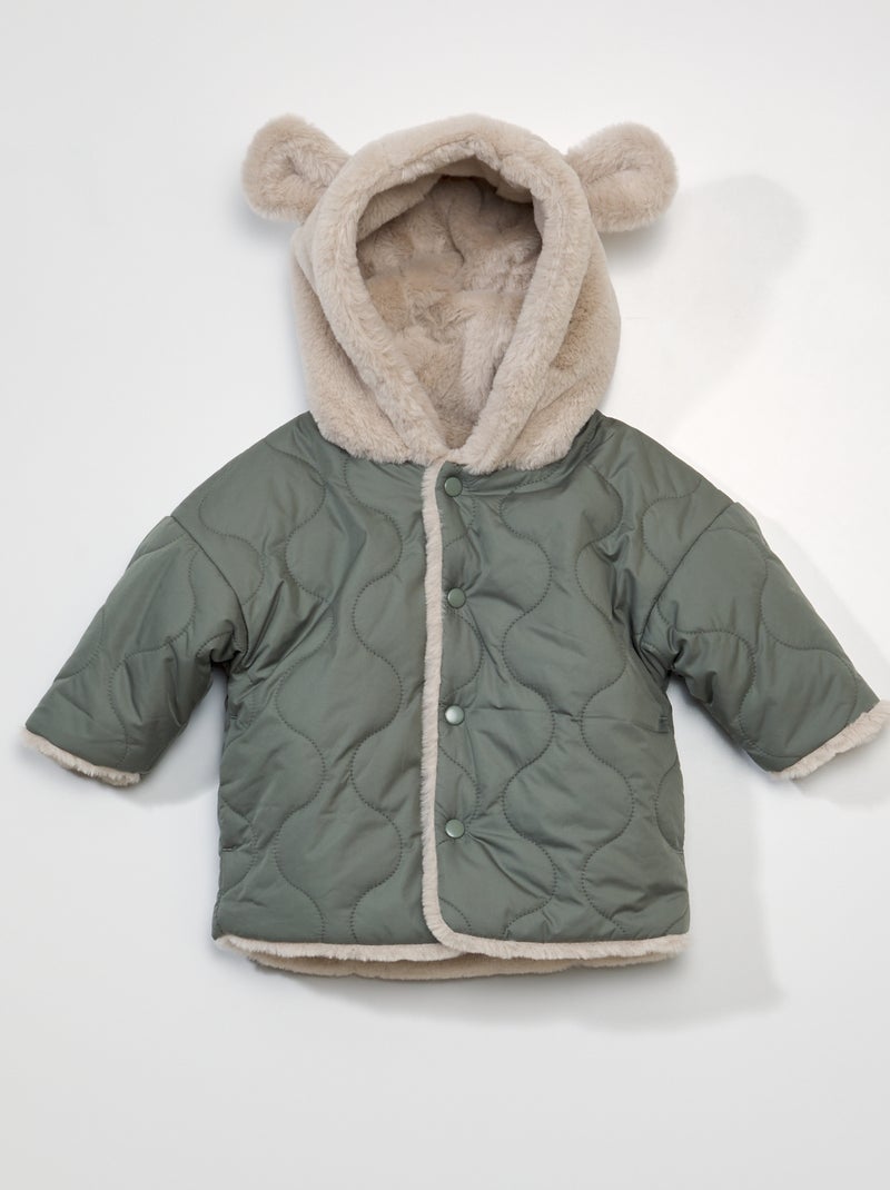Cappotto in quilting imbottito impermeabile KAKI - Kiabi