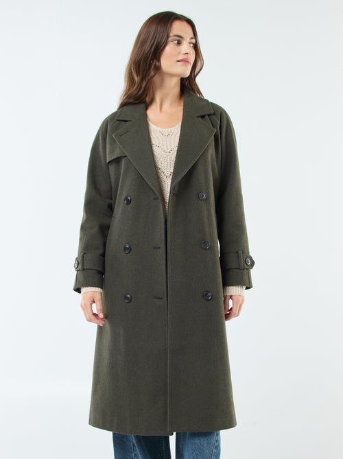 Cappotto lungo caldo con cintura - Kiabi