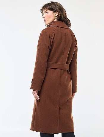 Cappotto lungo caldo con cintura