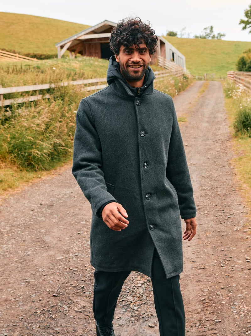 Cappotto lungo caldo ed elegante Grigio - Kiabi