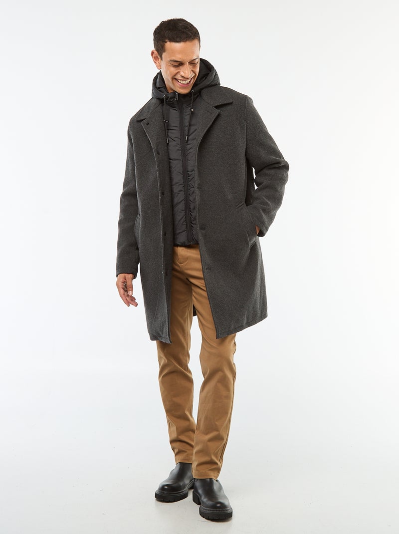 Cappotto lungo caldo ed elegante Grigio - Kiabi