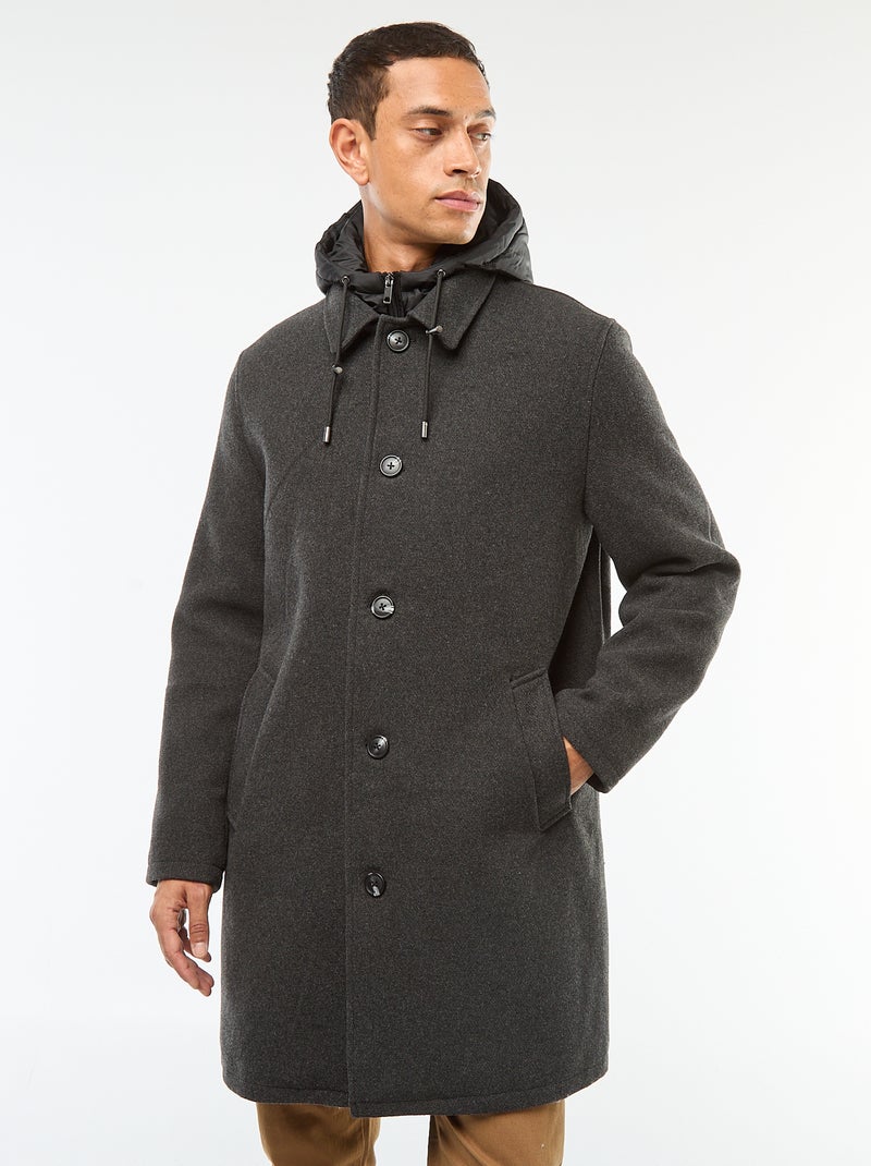 Cappotto lungo caldo ed elegante Grigio - Kiabi