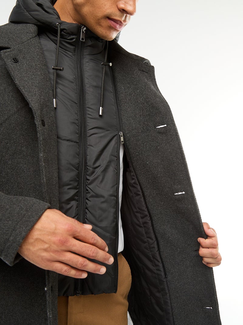 Cappotto lungo caldo ed elegante Grigio - Kiabi