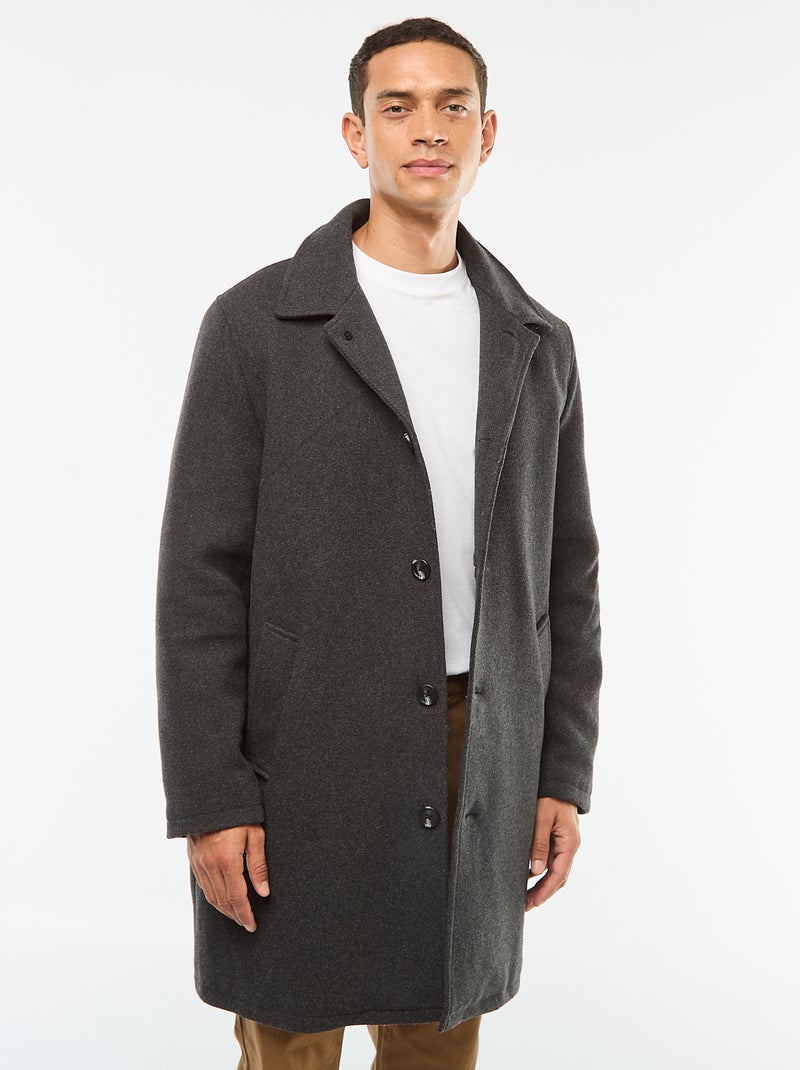 Cappotto lungo caldo ed elegante Grigio - Kiabi