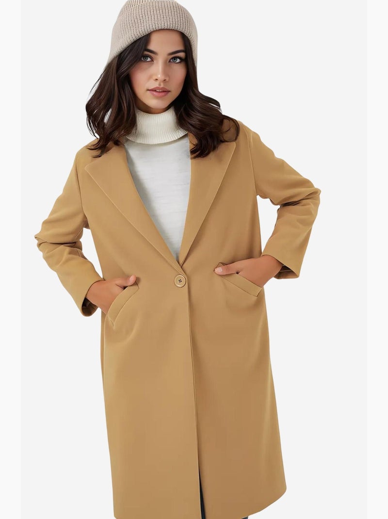 Cappotto lungo con bottoni e tasche bdart Ambra - Kiabi