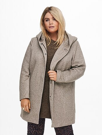 Cappotto lungo con cappuccio