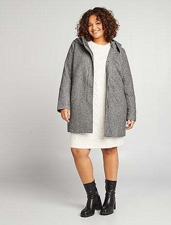 Cappotto lungo con cappuccio
