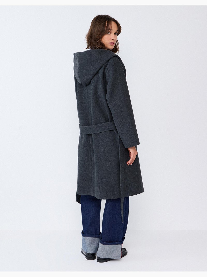 Cappotto lungo con cappuccio, mo fashion Grigio - Kiabi
