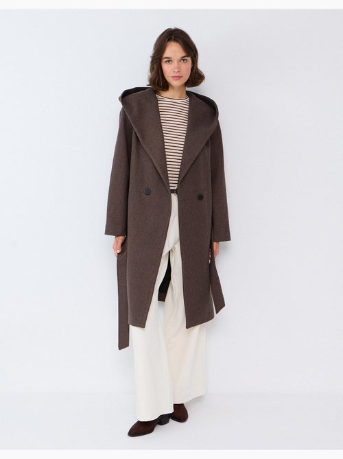 Cappotto lungo con cappuccio, mo fashion - Kiabi Cappotto lungo con cappuccio, mo fashion - Kiabi
