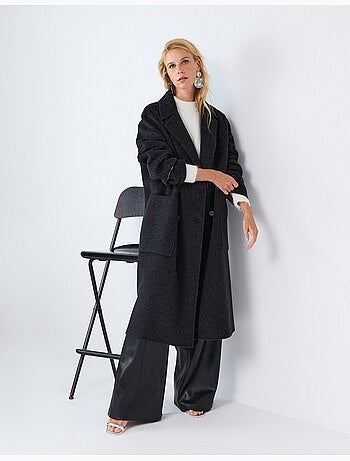 Cappotto lungo con lana, mo fashion