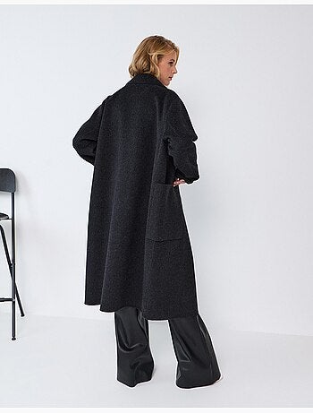 Cappotto lungo con lana, mo fashion