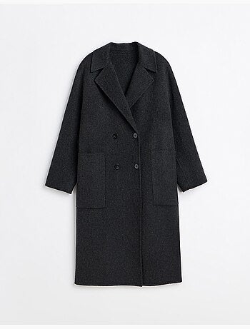 Cappotto lungo con lana, mo fashion